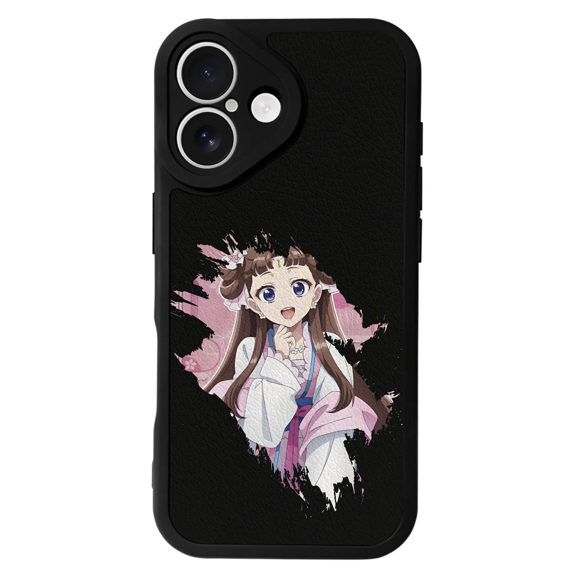 薬屋のひとりごと グッズ,里樹妃 - IPhone 16シリーズ対応 ・ シリコンスマホケース ・ レザー調 ・ 高精度フィット ・ 耐衝撃 ・ ワイヤレス充電対応 ・ 精密カット